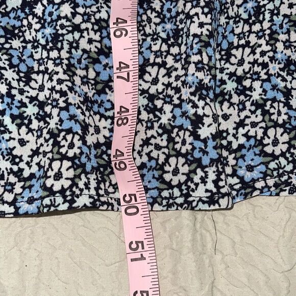 Sonmer‎ Womens Floral Long Sleeve Ruffle Trim Maxi Dress Blue Multi Small NWT - Picture 11 of 11